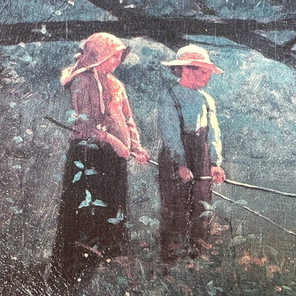 Winslow Homer Small Print of Painting "Fishing" 1879 - Picture 2 of 7